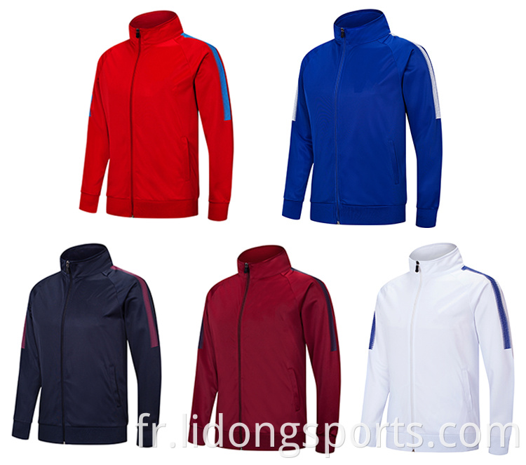 Design pour hommes Track Track Polo Sweatshirt Zipper Patchwork Gym Fitness Workout Sportswear Men Custom Tracksuis personnalisé